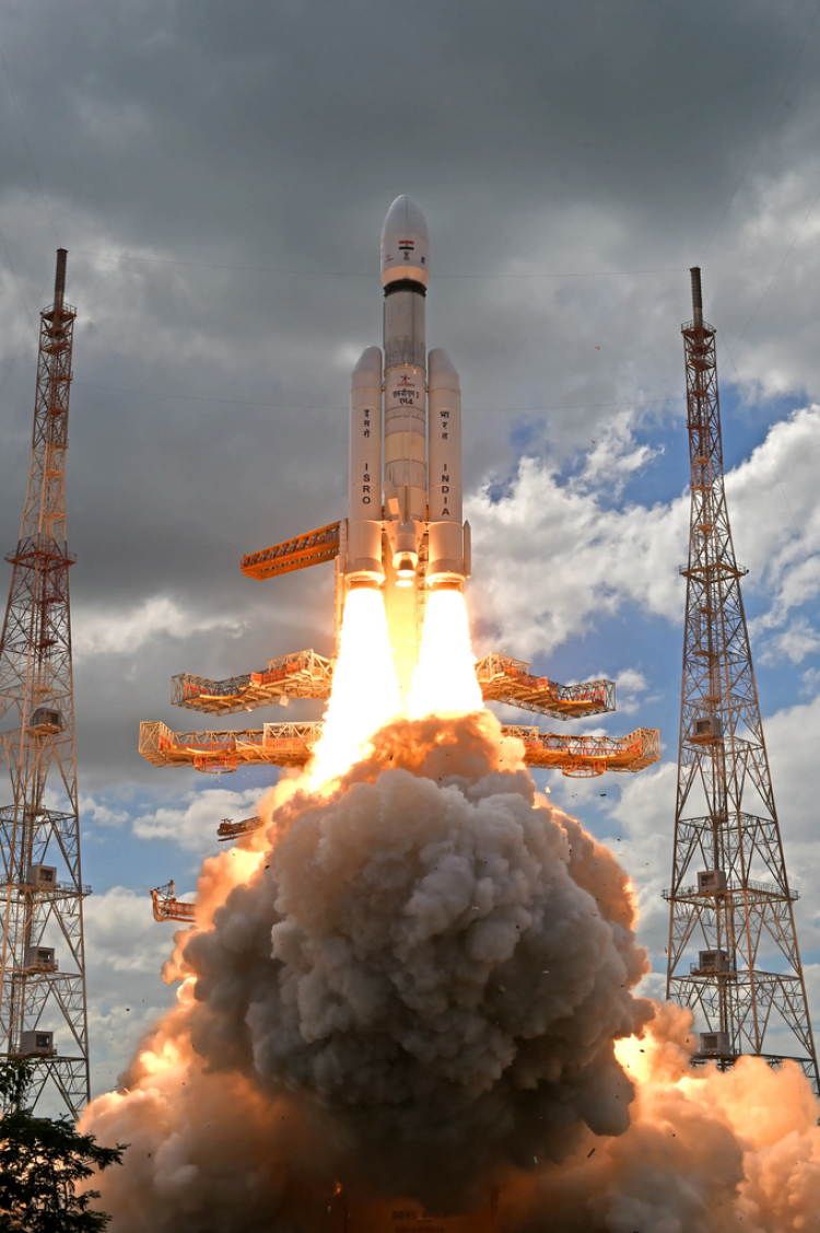 Rocket firing and leaving the ground