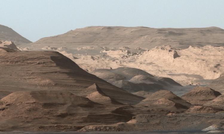 Panorama of Martian mountain