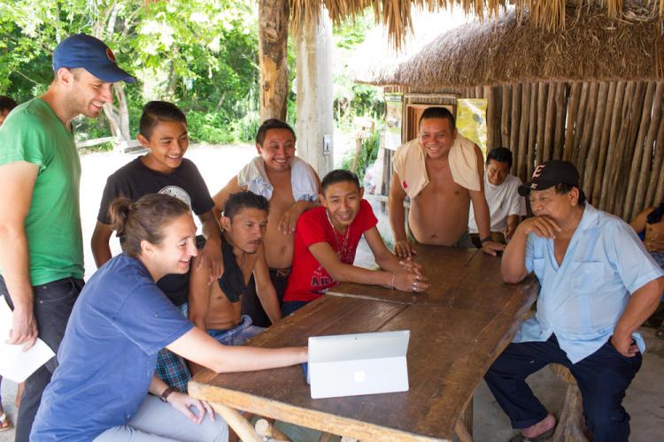Sarah Kurnick meets with local community members