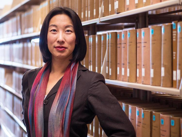 Ming Chen in library