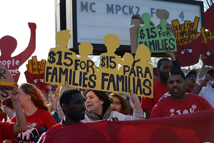 Workers rally for $15 per hour minimum wage