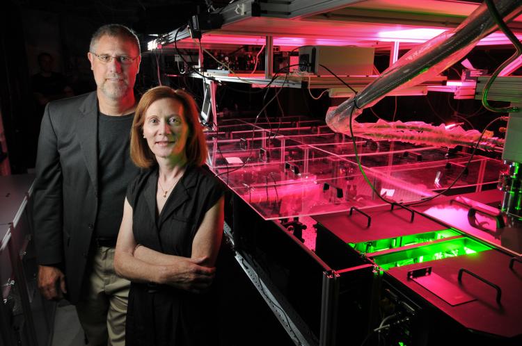 Distinguished Professor Margaret Murnane and Professor Henry Kapteyn, both of the physics department