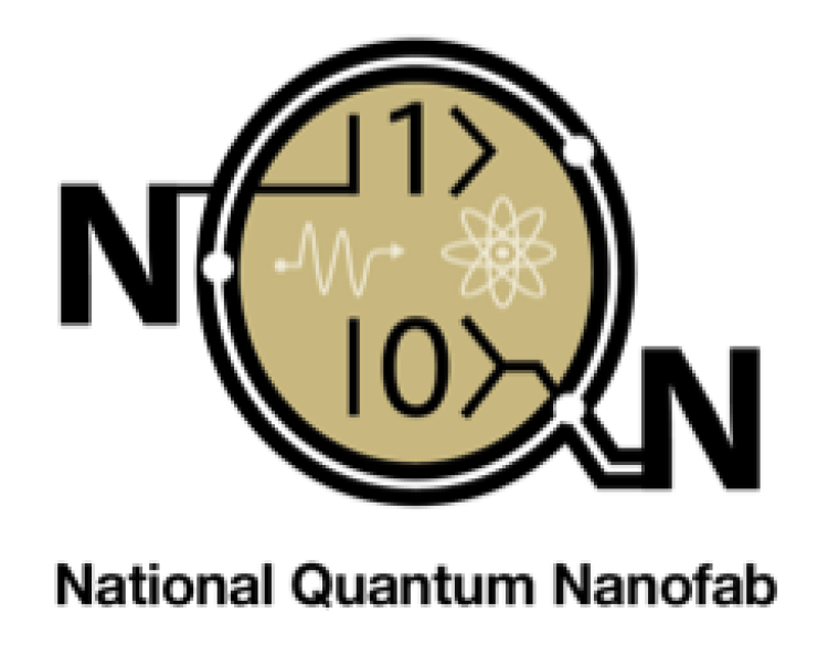 Graphic reads NQN and "National Quantum Nanofab." The Q is enlarges and includes several symbols from physics