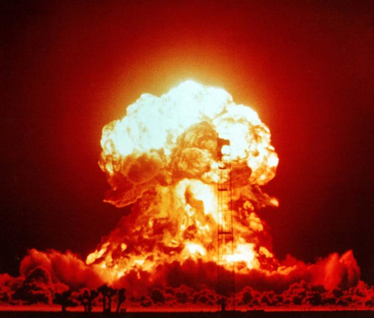 Mushroom cloud from a nuclear explosion