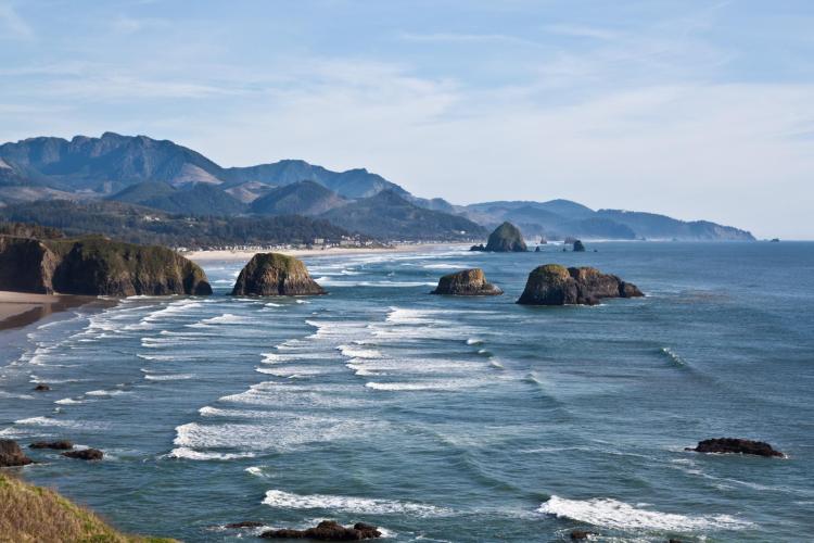 A vista of the Oregon coastline