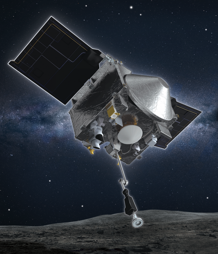OSIRIS-REx sampling the surface of Bennu