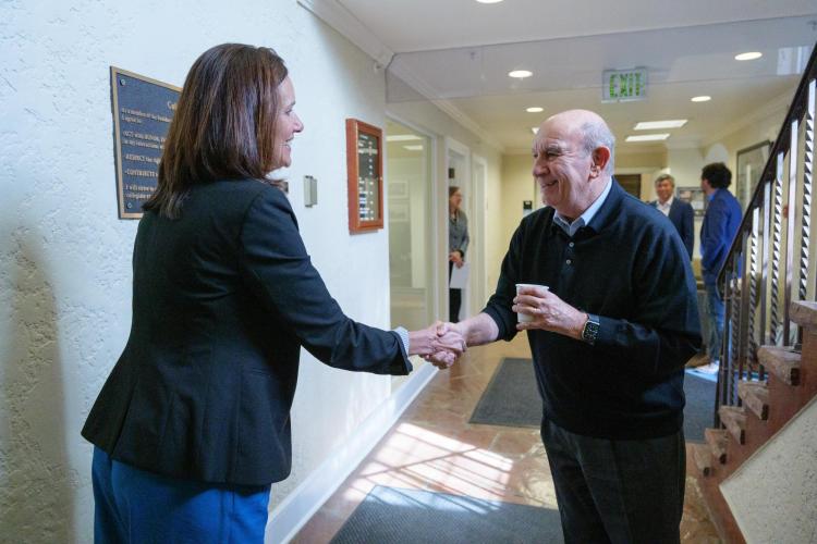 Peace Corps Director Carol Spahn meets CU Boulder Chancellor Phil DiStefano