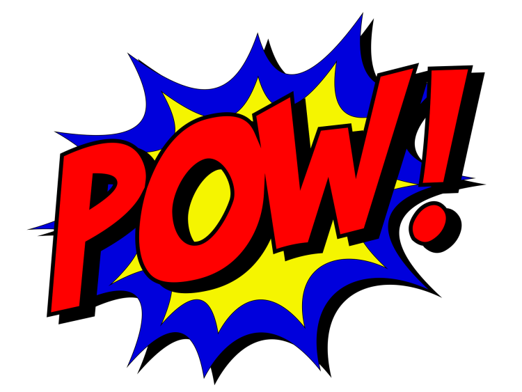 comic book "pow" graphic