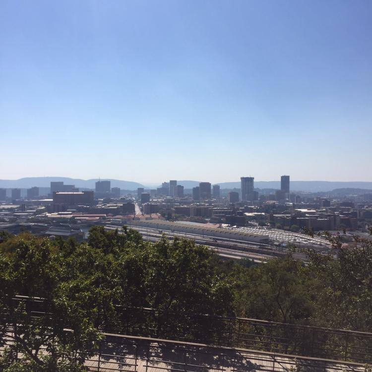 Pretoria cityscape with mountains behind