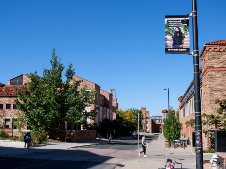 students on campus