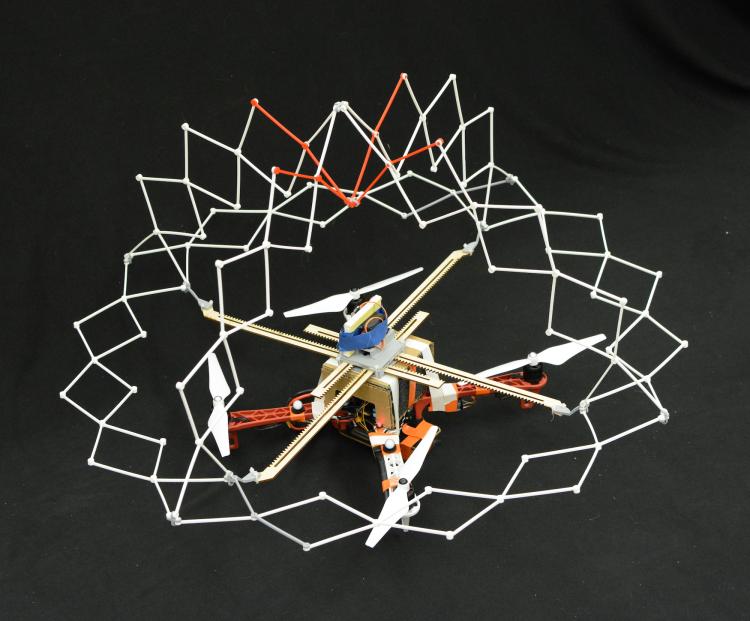 PufferBot with its shield expanded.