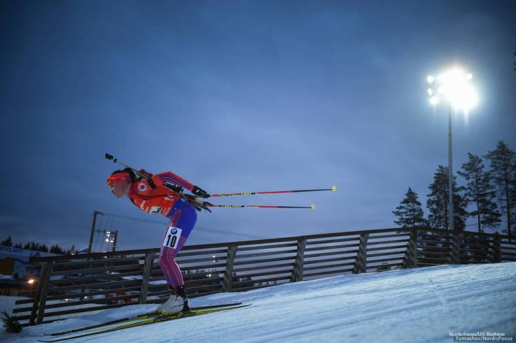 US biathlete Joanne Reid competing in an event.