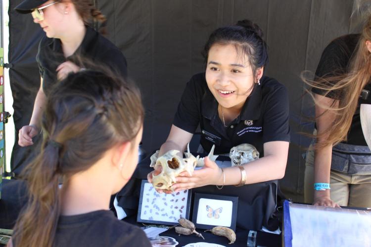 Rychen Ly shows animal skull