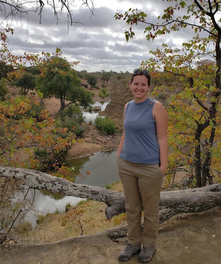 Christina Ryder in Kruger National Park in South Africa