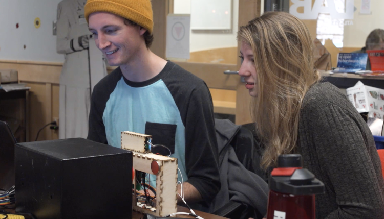 Students work on cracking safe