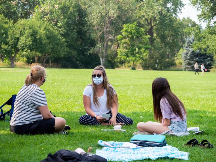 students meet at Bear Creek Park in South Boulder
