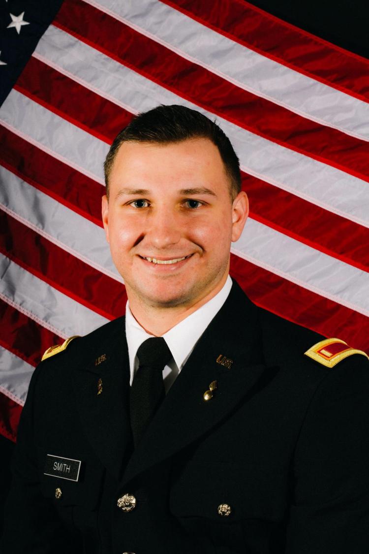 Shane Smith in Army ROTC greens