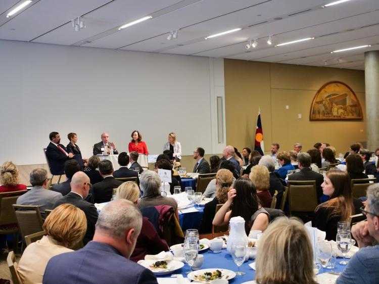 presidents and chancellors from the University of Denver, Colorado State University and Metropolitan State University