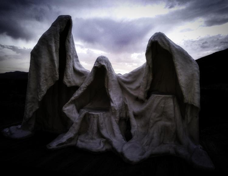 Ghost-like sculptures