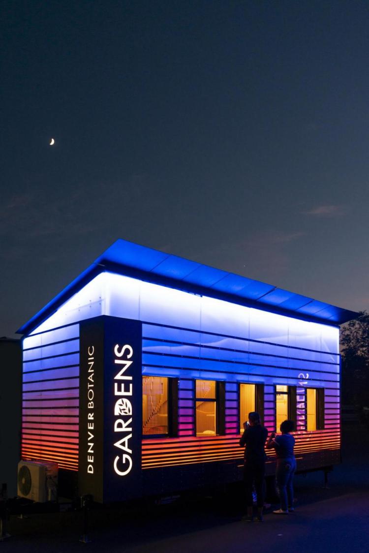 Luminous mobile ticket centers designed by CU Boulder students