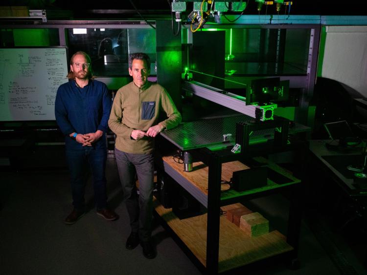 Aaron True, Postdoctoral Researcher (left) and John Crimaldi