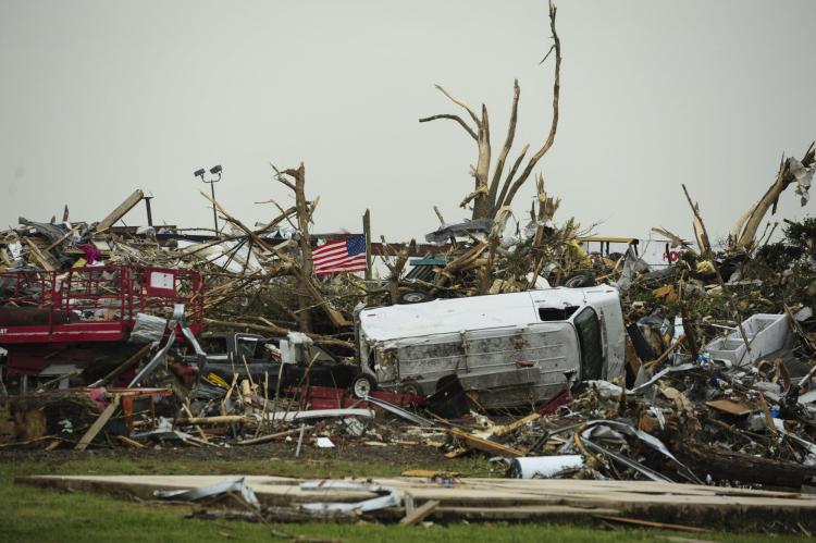 Aftermath of 2014 tornado in Vilonia, Arkansas