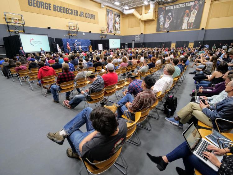 A packed room for Turning Point USA; photo by Glenn Asakawa
