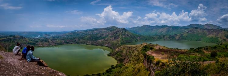 Twin Lakes panorama by Jim Tanton, a volunteer in Uganda. (Photo courtesy Tanton/2013)