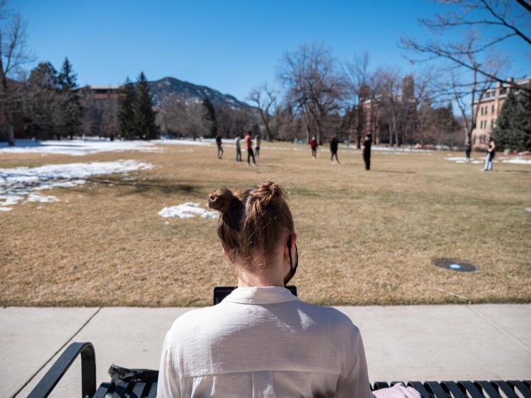 Students on the quad