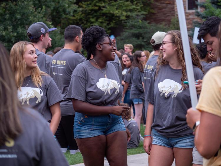 Students in The Herd t-shirts