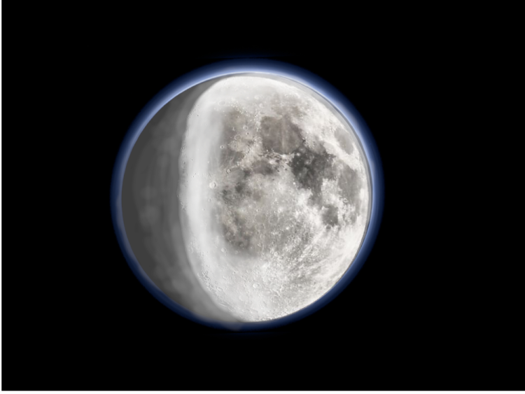 A depiction of what frost may have looked like forming on the moon's surface billions of years ago.