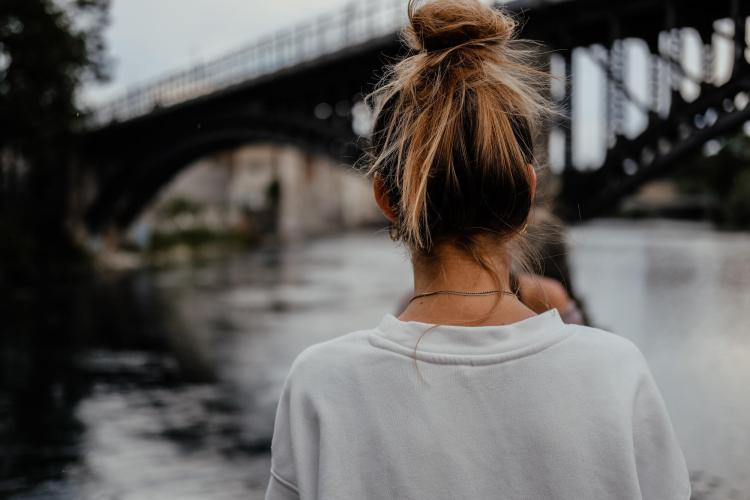 person walking outside