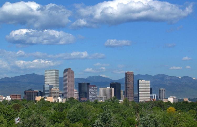 Denver skyline.