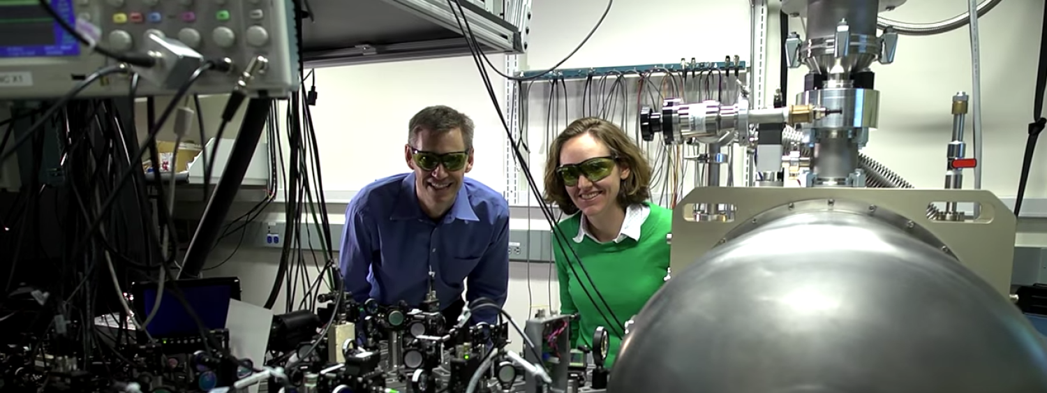 JILA physicists Cindy Regal and Konrad Lehnert.