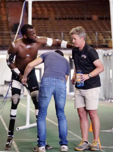 Blake Leeper and Alena Grabowski at Balch Fieldhouse 