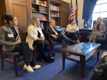 Chancellor and CU students visit with Rep. Brittany Pettersen’s office