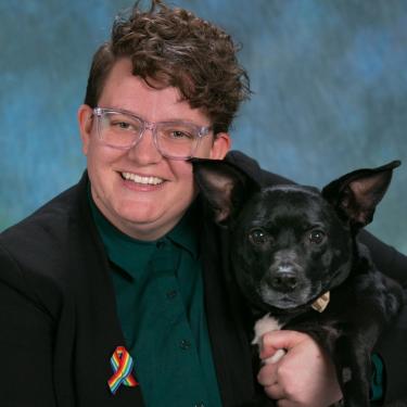Amber Paoloemilio and dog