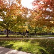 A scenic fall image on the CU Boulder Campus