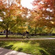 A scenic fall image on the CU Boulder Campus