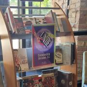 A display of censored or banned books