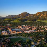 Aerial view of CU Boulder