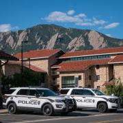 CU Boulder Police Department vehicles on campus