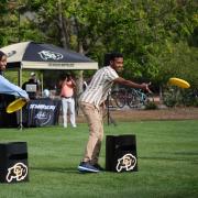 Students play a yard game during CUnity Fest