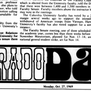 An image of a 1969 student newspaper article.