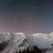 Mountains and night sky