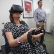 Person testing out new virtual reality therapy