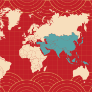 World map highlighting Asia