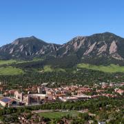 CU Boulder campus aerial