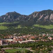 CU Boulder campus aerial view