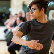 Students participate in ballet class at The Rec